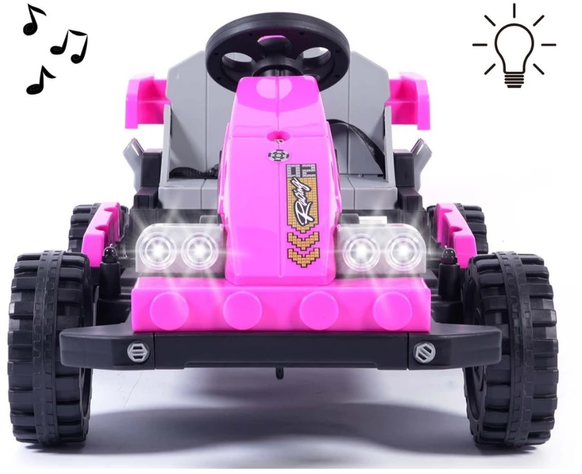 Elektrinis vaikiškas automobilis Milly Mally Prime 2in1 rožinis