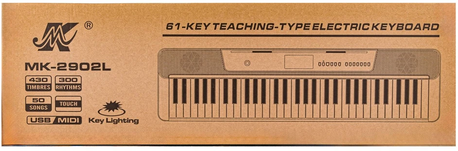Elektroninės klavišinės organos su 61 klavišu ir MIDI jungtimi
