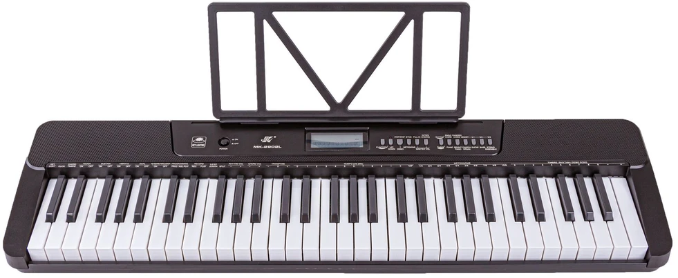 Elektroninės klavišinės organos su 61 klavišu ir MIDI jungtimi