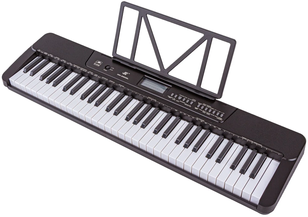 Elektroninės klavišinės organos su 61 klavišu ir MIDI jungtimi
