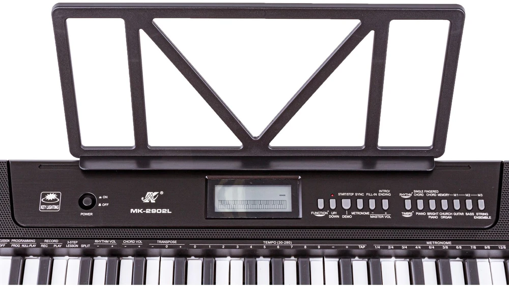 Elektroninės klavišinės organos su 61 klavišu ir MIDI jungtimi