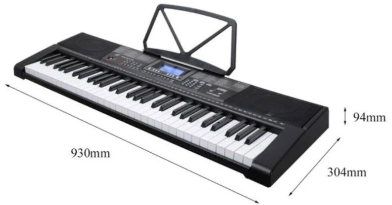 Elektroniniai klavišiniai MK-2115 su apšvietimu ir maitinimu