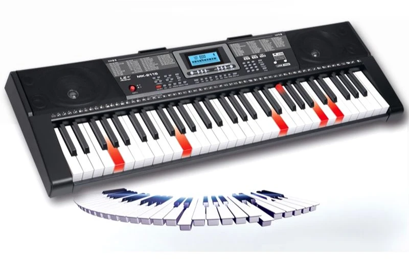 Elektroniniai klavišiniai MK-2115 su apšvietimu ir maitinimu