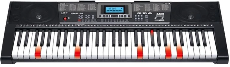 Elektroniniai klavišiniai MK-2115 su apšvietimu ir maitinimu