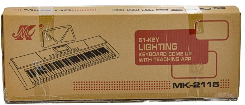 Elektroniniai klavišiniai MK-2115 su apšvietimu ir maitinimu