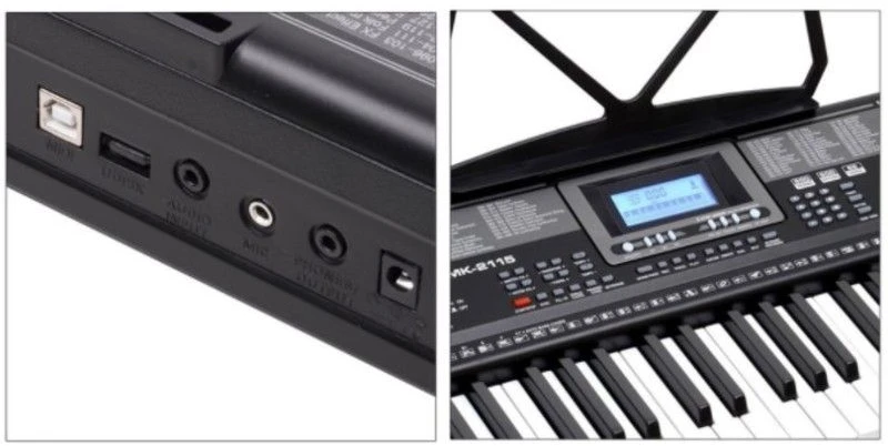 Elektroniniai klavišiniai MK-2115 su apšvietimu ir maitinimu