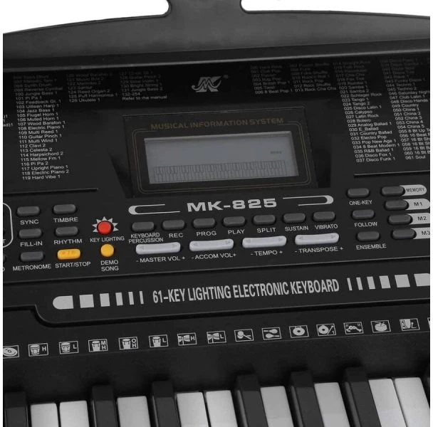 Elektroninis klaviatūros instrumentas MK-825 su mokymosi funkcija