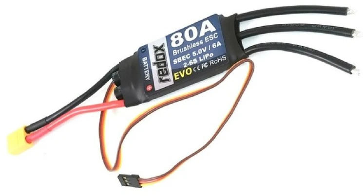 Elektroninis reguliatorius Redox 80A EVO bešepetėliams varikliams