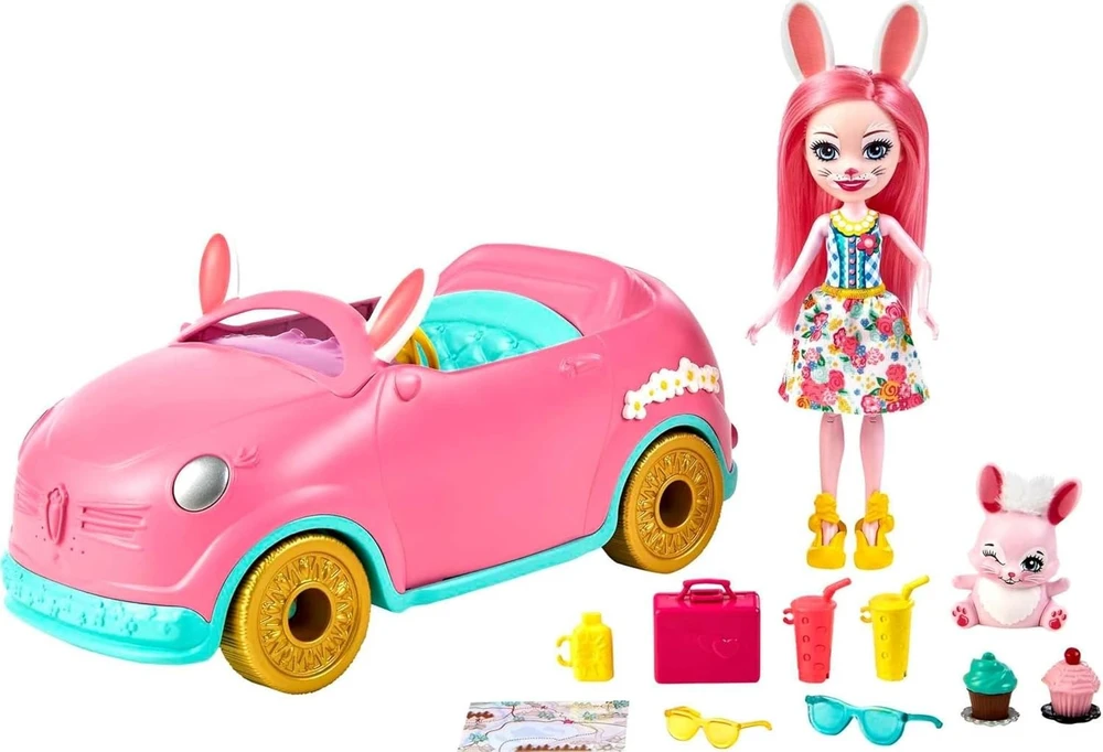 Enchantimals kiškio transporto priemonė HCF85