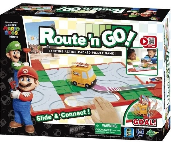 Epoch Stalo žaidimas Super Mario Route'N Go su trasos platformomis