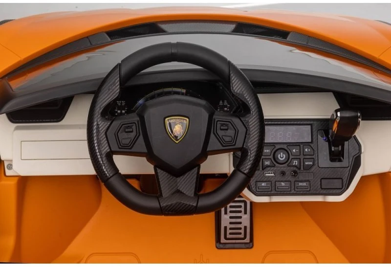 EUROBABY Vaikiškas elektromobilis Lamborghini Sian oranžinis