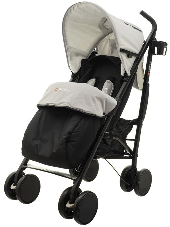 EUROBABY Vaikiškas vežimėlis eco swiss design 300d pilkas