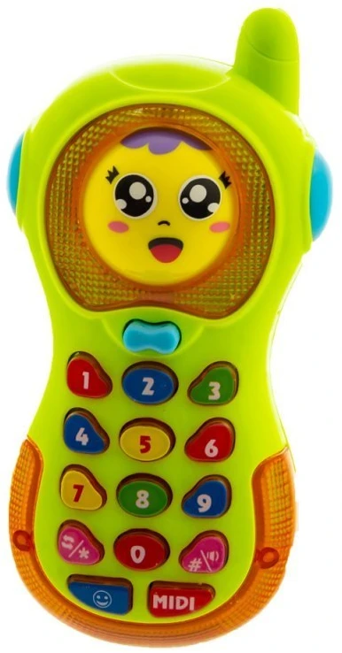 Eurobaby Zabawki Interaktyvus žaislas telefonas su barškučiu ir šviesomis