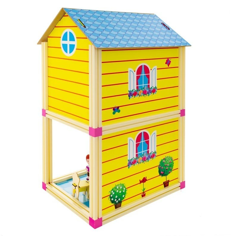 Eurobaby Zabawki Nedidelis lėlių namelis EUROBABY TOYS 31x26x52 cm mėlynas