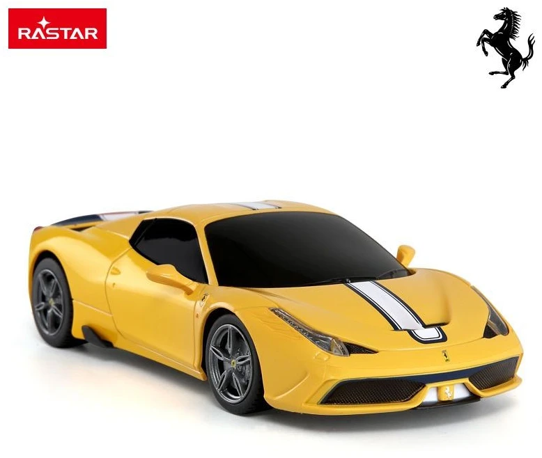 Ferrari 458 Speciale A 1:24 Rastar 71900 geltonas valdomas automobilis