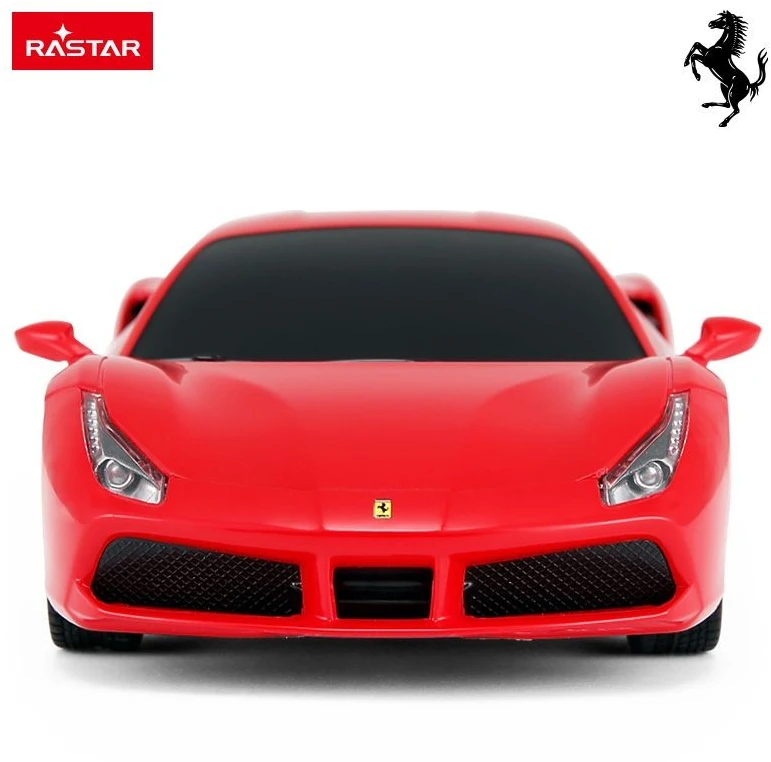 Ferrari 488 GTB mastelis 1:24 Rastar 76000 raudonas valdomas automobilis