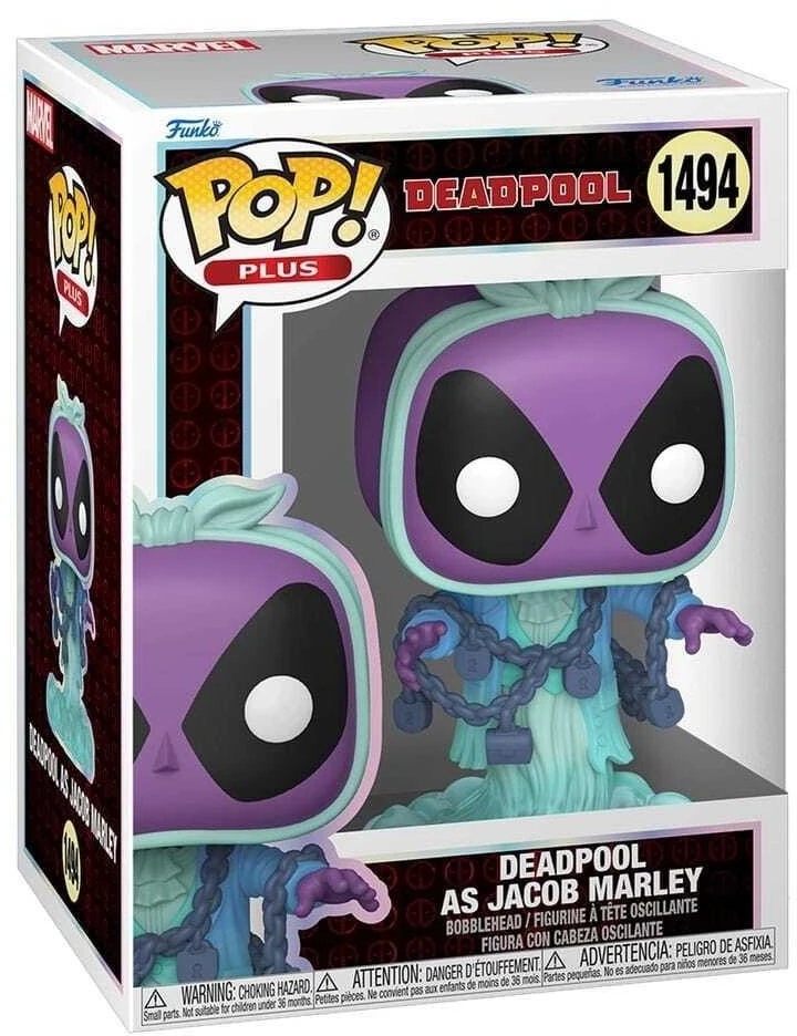 FUNKO POP! Vinilinė figūrėlė: Marvel - Deadpool as Jacob Marley, 9 cm