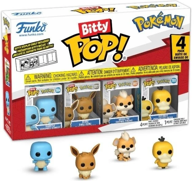 FUNKO Bitty POP! Figūrėlių rinkinys: Pokemonai, ~3 cm (4 vnt.)