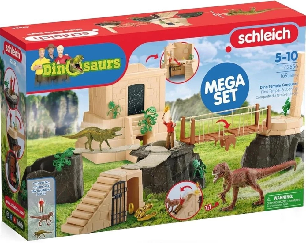 SCHLEICH DINOSAURS Dinozaurų šventyklos užkariavimo mega rinkinys