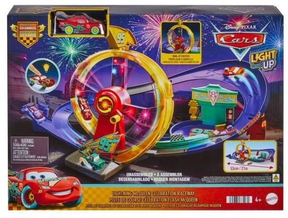 Fisher Barškutis Cars lenktynių trasa su Zygzaku McQueenu