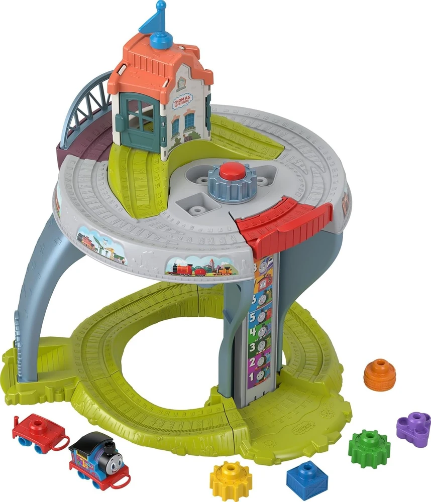 Fisher Price Žvejo Tomo ir draugų traukinukas Staliukas 360° 60cm interaktyvus + priedai ZA6183