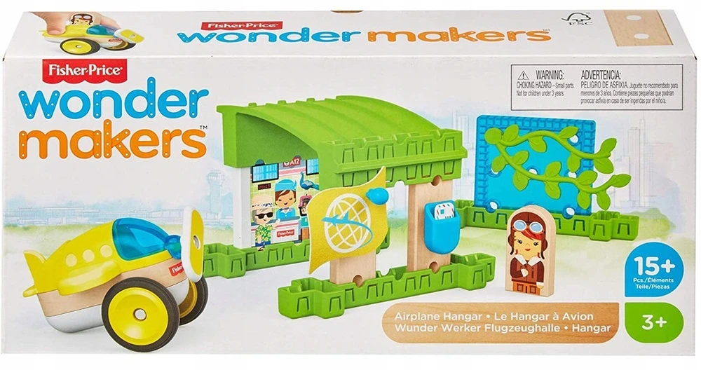 Fisher Price Wonder Makers konstruktoriaus rinkinys Hangaras