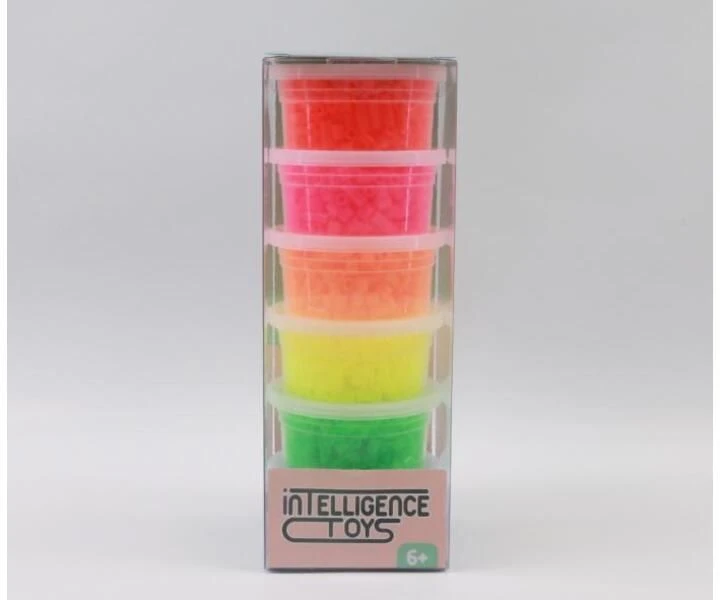 Fluorescenciniai karoliukai lyginimui 3000 vnt 6 spalvų rinkinys
