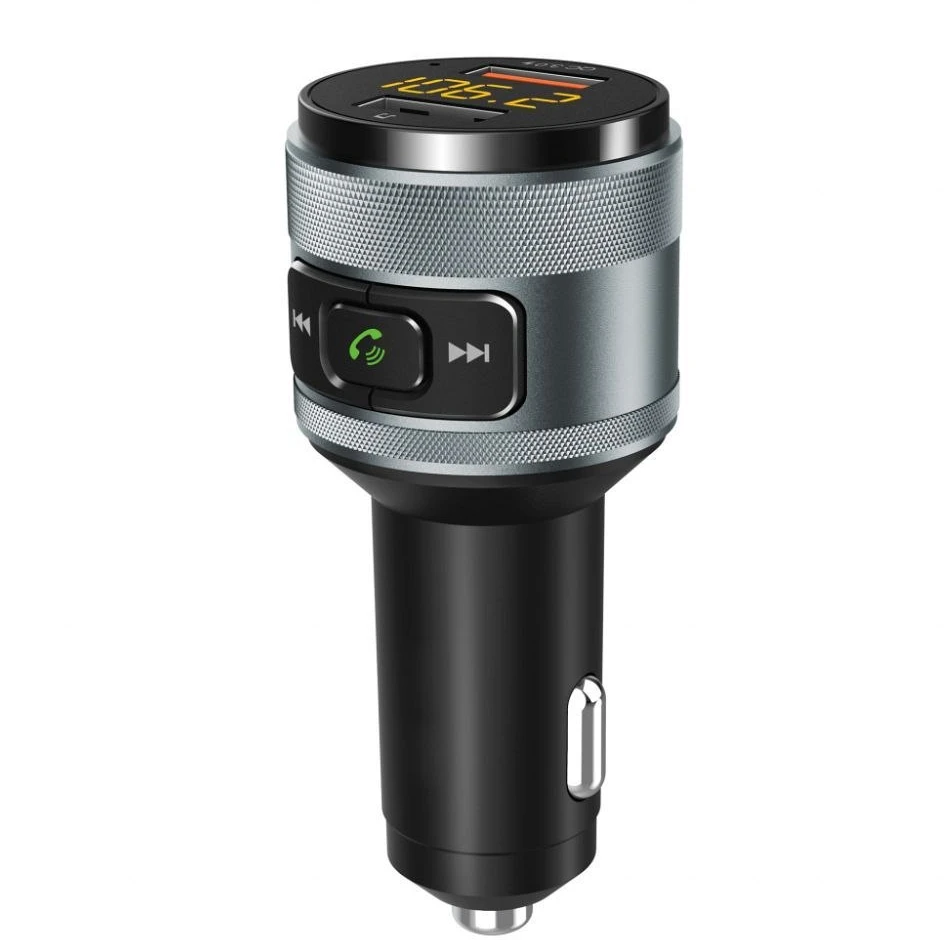 ART transmiter FM bluetooth 5.0 + 2 x USB A QC3.0 FM-57 juodas