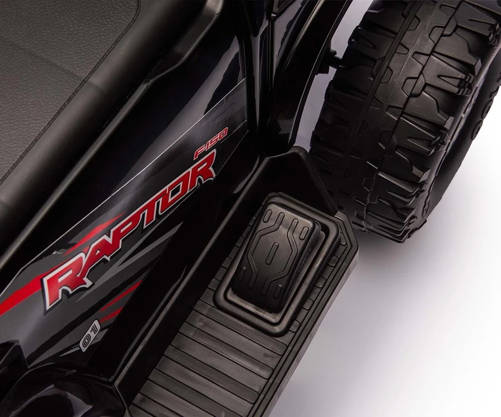 Ford F-150 Raptor Milly Mally elektrinis vaikiškas automobilis juodos spalvos
