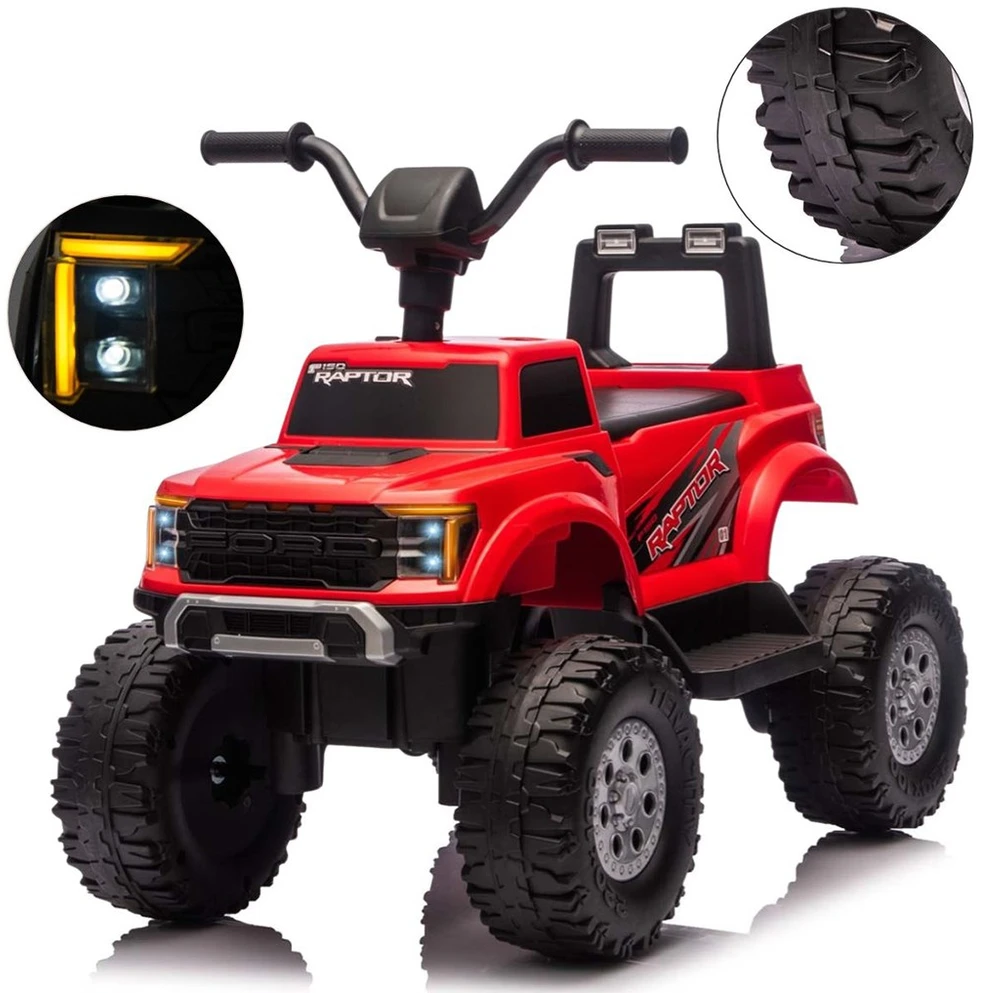 Ford F-150 Raptor Milly Mally elektrinis važiuojamas raudonas automobilis