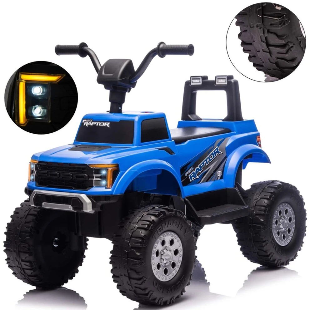 Ford F-150 Raptor Milly Mally elektrinis važiuojamas automobilis mėlynos spalvos