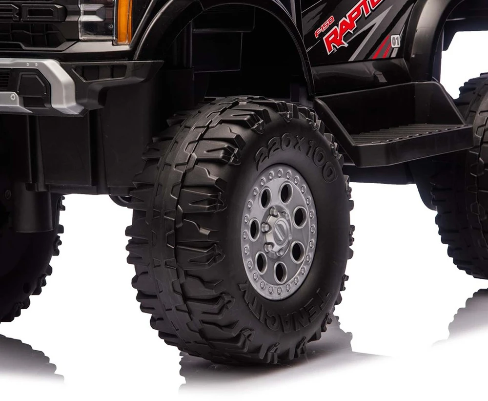 Ford F-150 Raptor Milly Mally elektrinis vaikiškas automobilis juodos spalvos