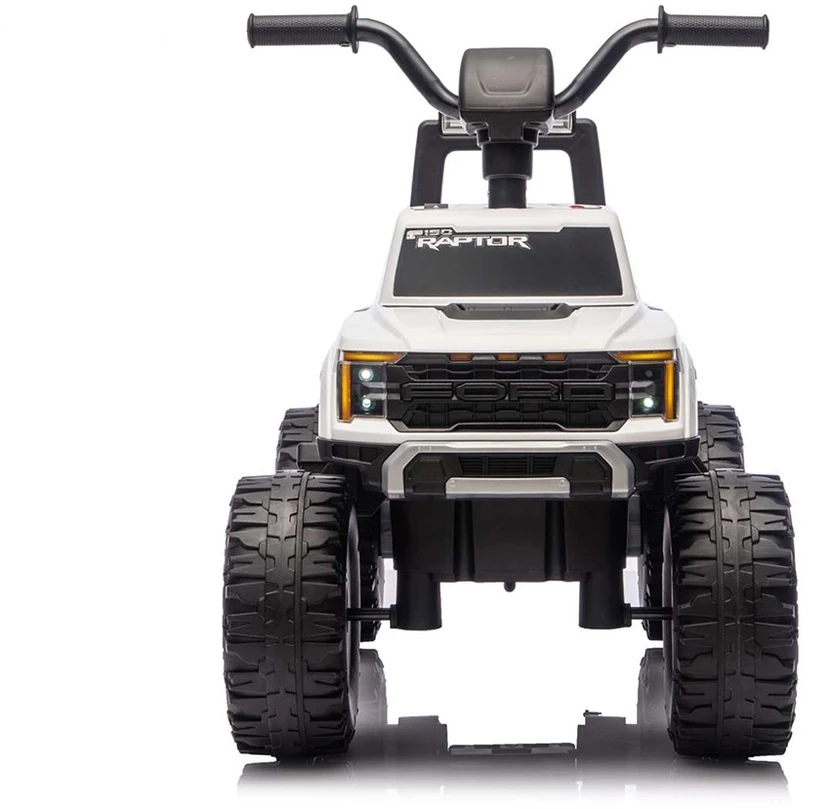 Ford F-150 Raptor Milly Mally elektrinis vaikiškas automobilis, baltas