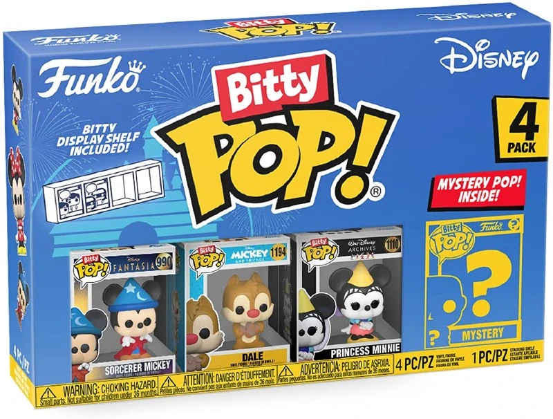 Funko Bitty POP! figūrėlės Disney Classic burtininkas 2 cm 4 vnt.