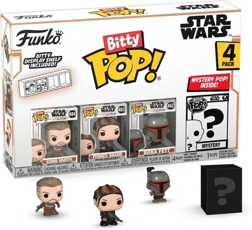 Funko Bitty POP! figūrėlės Star Wars Mandalorian Cobb Vanth 2 cm 4 vnt.