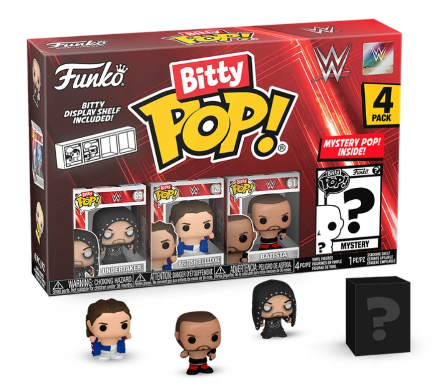 Funko Bitty POP! figūrėlės WWE Undertaker 2 cm 4 vnt.