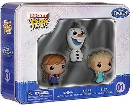 Funko Pocket POP! figūrėlės Ledo šalis Elsa Anna Olaf 3 vnt.