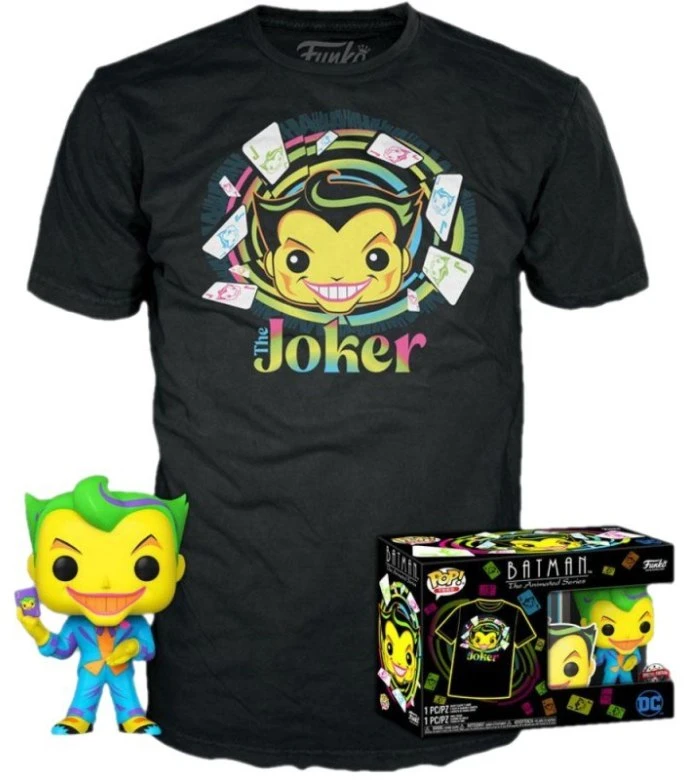 Funko POP! figūrėlė ir marškinėliai Batman Joker Glow 370 XL