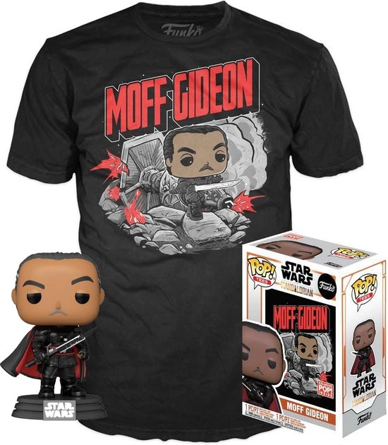 Funko POP! figūrėlė Star Wars Moff Gideon Glow 380 + marškinėliai L