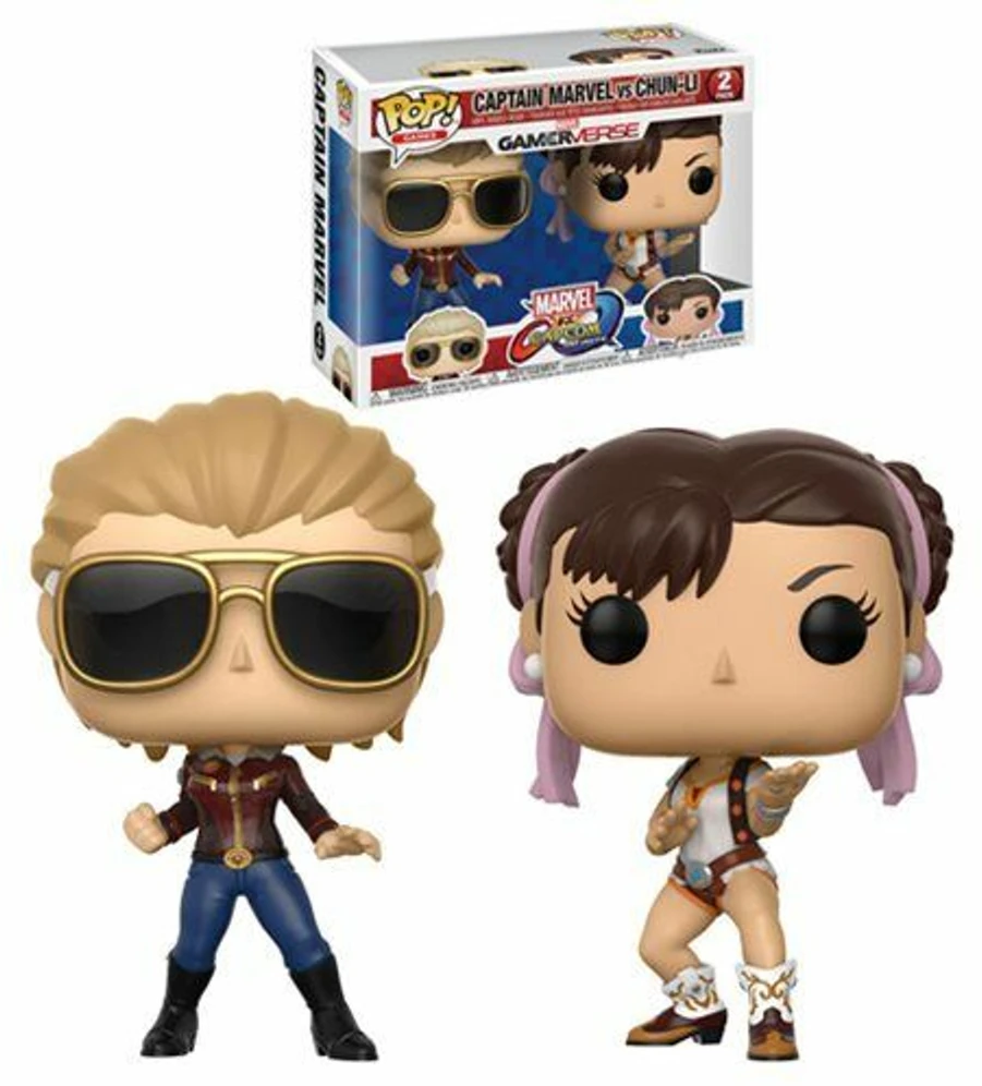 Funko POP! figūrėlės Marvel Captain Marvel vs Chun-Li 2 vnt.