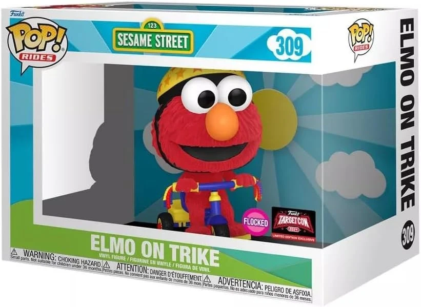 FUNKO POP! Vinilinė figūrėlė: Sesame Street - Elmo on Trike, 9 cm