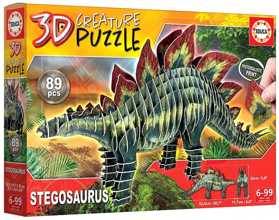 Educa Dėlionė 3D STEGOSAURAS 6-99 metų