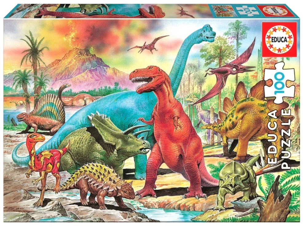 Educa dėlionė 100 vnt. - Dinozaurai