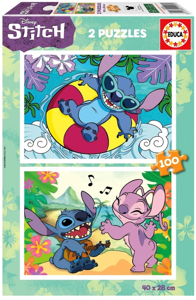 Dėlionė Educa - 2x100 Disney siuvinėjimo siūlių (80-19998)