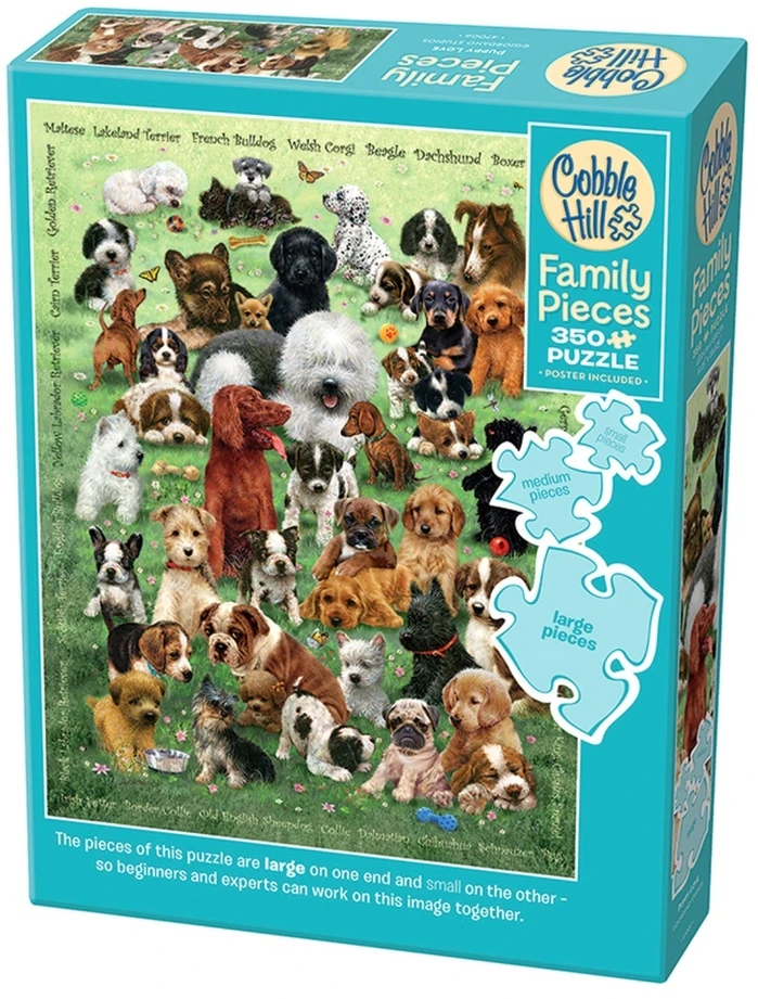 G3 Dėlionė 350 dalių šuniukai family pieces