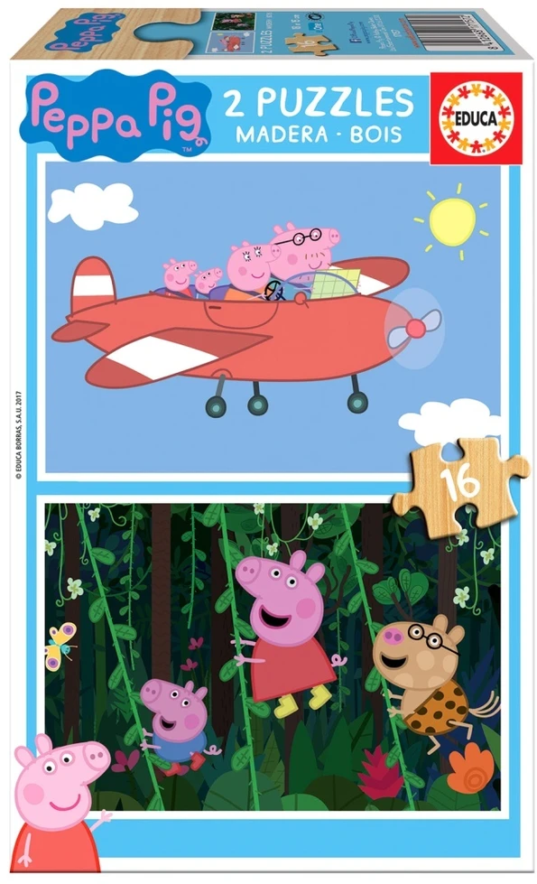 Educa dėlionė 2x16 vnt. - Kiaulytė Peppa