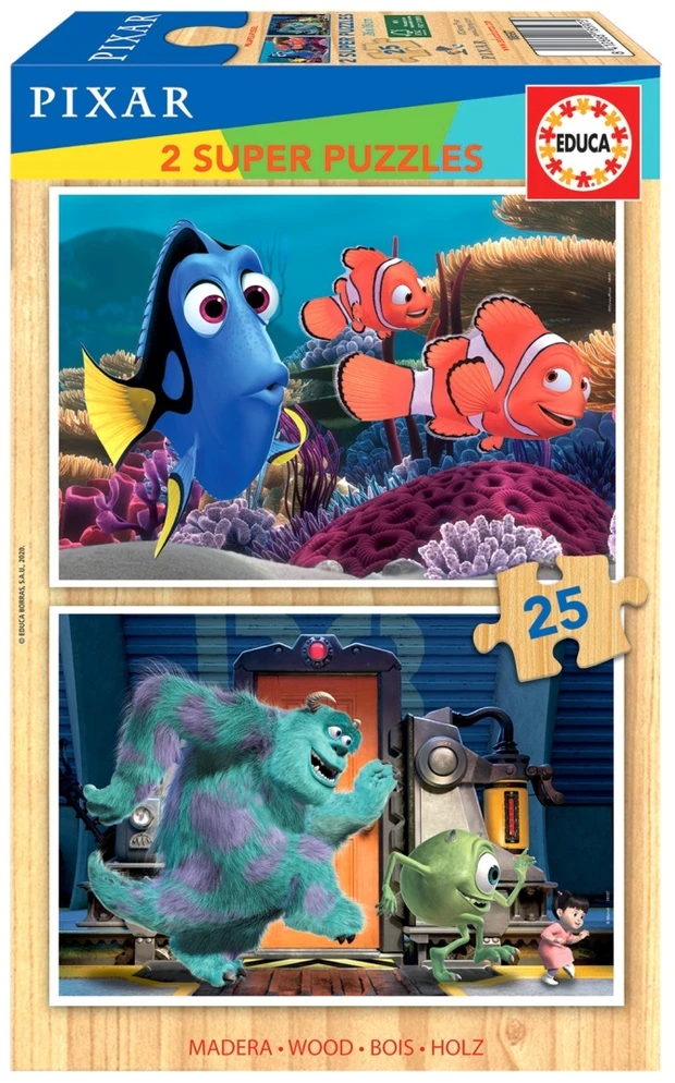 G3 2 dėlionės DISNEY PIXAR, 3-5 metų, 2x25 dalių