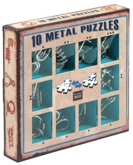 G3 Eureka Bvba Eureka! 10 Metal Puzzles - Mėlyna Set