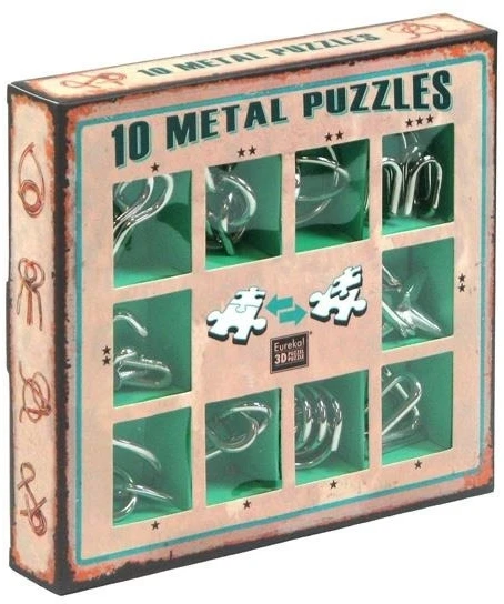 G3 Eureka Bvba Eureka! 10 Metal Puzzles - Žalias Set