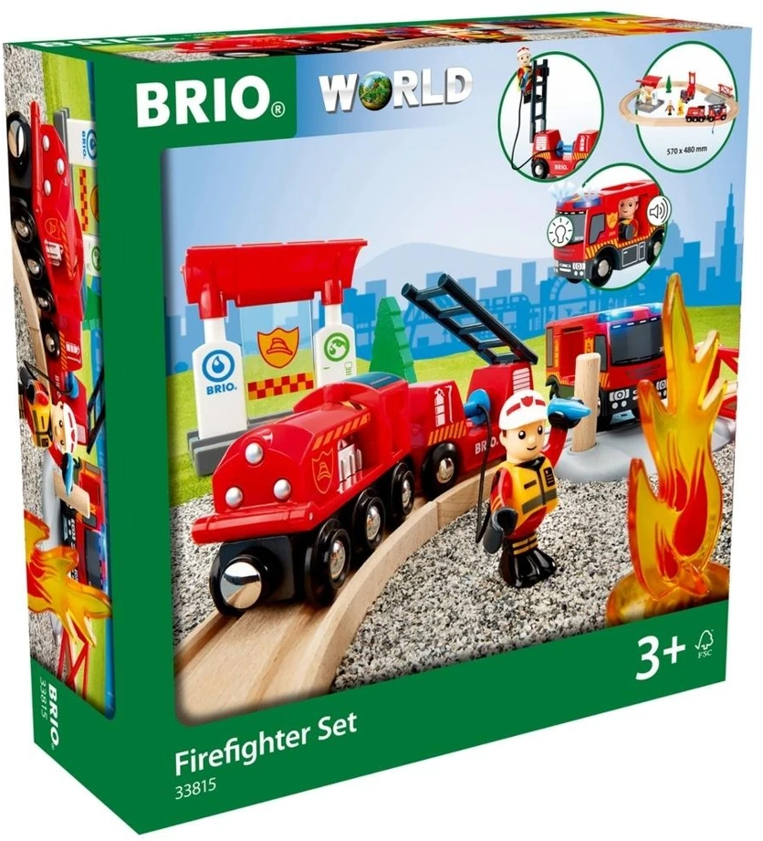 BRIO RAILWAY gaisrininkų rinkinys, 33815000